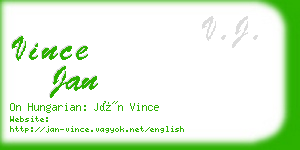 vince jan business card